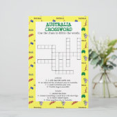 Gele Australische kruiswoordpapier (Staand voorkant)