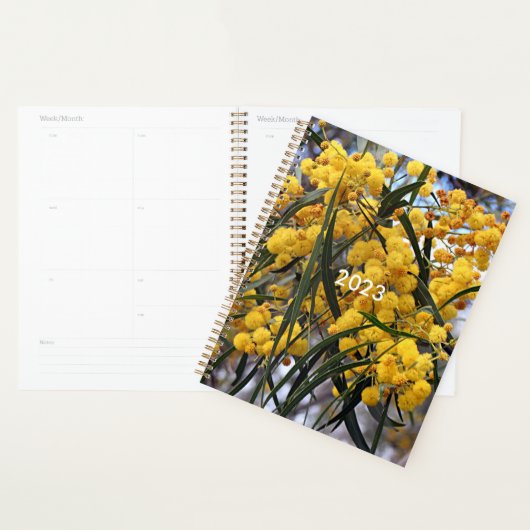 Gele Australische wattenboombloesems Planner (Display)