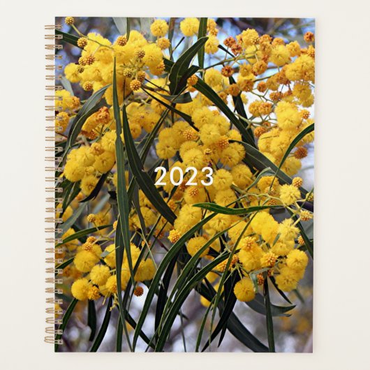 Gele Australische wattenboombloesems Planner (Voorkant)
