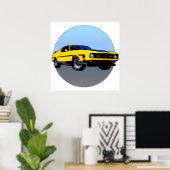 Gele auto poster (Thuiskantoor)