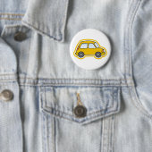 Gele auto ronde button 5,7 cm (In situ)