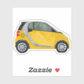 Gele auto sticker (Vel)