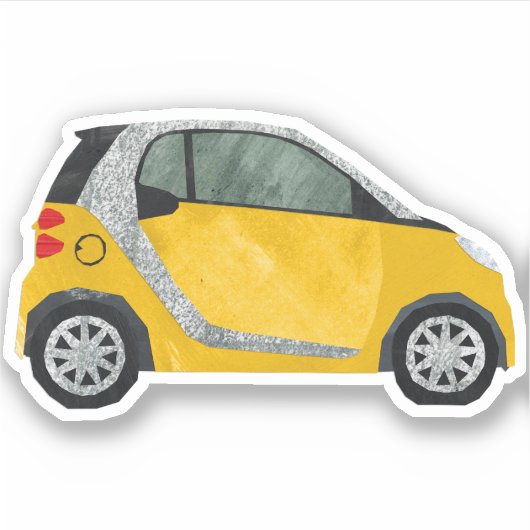 Gele auto sticker (Voorkant)