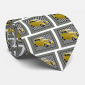Gele auto Stropdas (Opgerold)