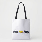 Gele auto tote bag (Voorkant)