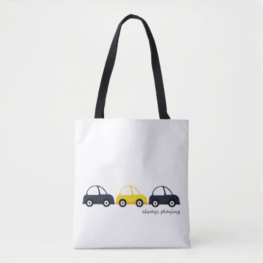 Gele auto tote bag (Voorkant)