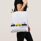 Gele auto tote bag (Dichtbij)