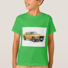 Gele auto uit de jaren zestig t-shirt