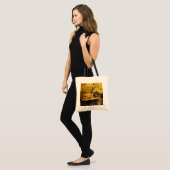 Gele auto's en straatborden tote bag (Voorkant (model))