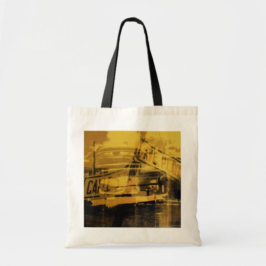 Gele auto's en straatborden tote bag (Voorkant)