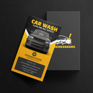 Gele Autowas Autodetailing Mobiele Autowas Visitekaartje