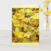Gele Autumn Leaves Kaart (Gele Bloem)