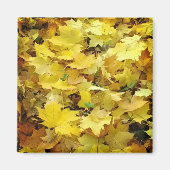 Gele Autumn Leaves Magneet (Voorkant)