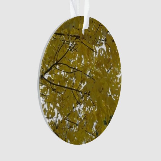 Gele Autumn Leaves Ornament (voorkant)