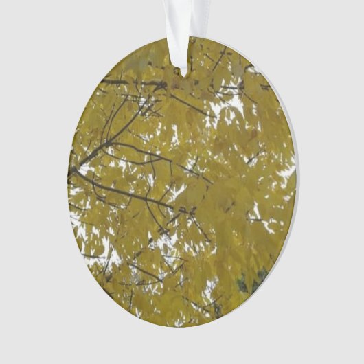 Gele Autumn Leaves Ornament (voorkant)
