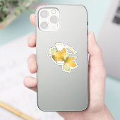 Gele Autumn Leaves Sticker (Telefoon)
