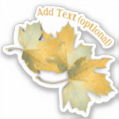 Gele Autumn Leaves Sticker (Voorkant)