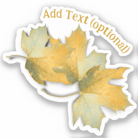 Gele Autumn Leaves Sticker (Voorkant)