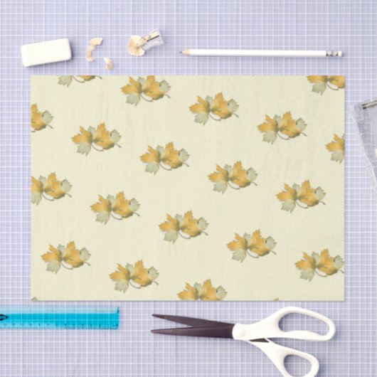 Gele Autumn Leaves Tissuepapier (Craft)