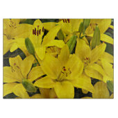Gele Aziatische gelilies Floral Snijplank (Voorkant)