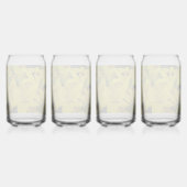 Gele Aziatische lelie bloeit bloemig Blikvorm Glas (Achterkant)