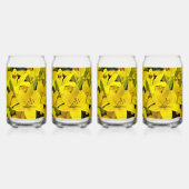 Gele Aziatische lelie bloeit bloemig Blikvorm Glas (Voorkant)