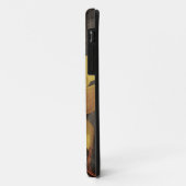 Gele Aziatische lelie op oude, vervuilde canvas ac Case-Mate iPhone Case (Achterkant/links)