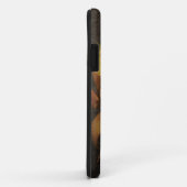 Gele Aziatische lelie op oude, vervuilde canvas ac Case-Mate iPhone Case (Achterkant/rechts)