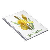 Gele baardiris bloem notitieboek (Rechterzijde)