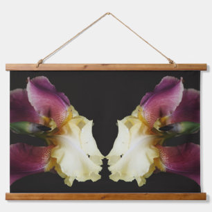Gele baardirisbloemen hangend wandkleed