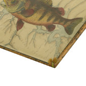 Gele baars op kaart snijplank (Hoek)