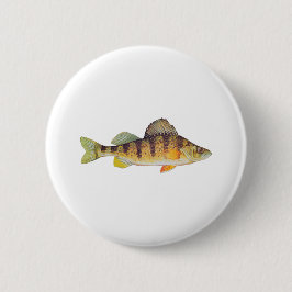 Gele baars (zonder titel) ronde button 5,7 cm