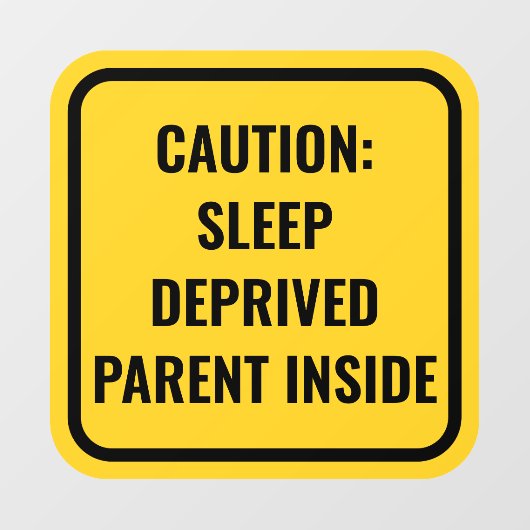 Gele Baby aan boord Alternative Car Window Decal (Vel)