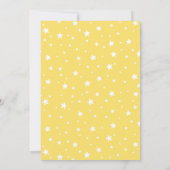 Gele Baby drive by Baby shower Kaart (Achterkant)