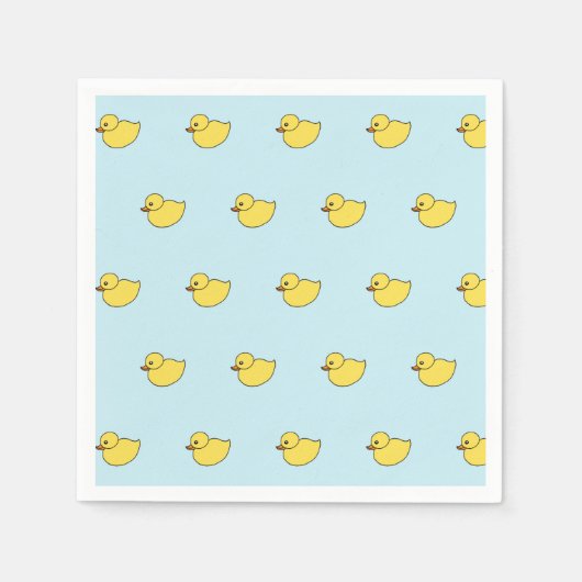 Gele Baby Ducks Duckies Douche Party servetten (Voorkant)