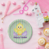 Gele Baby en Paarse eieren Papieren Bordje (Feest)