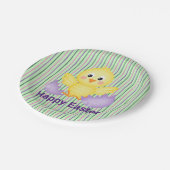 Gele Baby en Paarse eieren Papieren Bordje (Gekanteld)