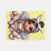 Gele baby engeldeken fleece deken (Voorkant (Horizontaal))