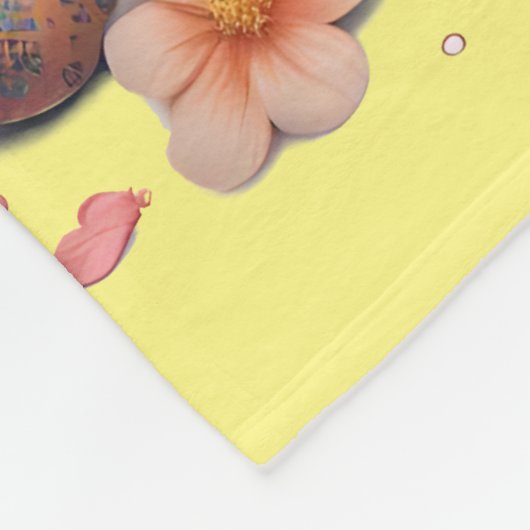 Gele baby engeldeken fleece deken (Hoek)