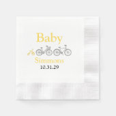 Gele Baby Fiets Servet (Voorkant)
