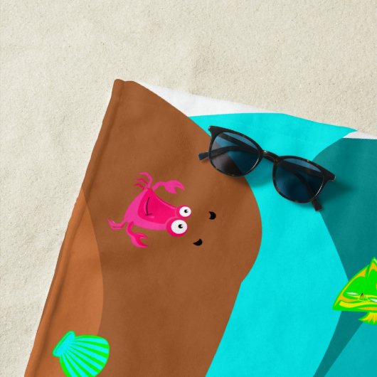 Gele Baby haai en vrienden doo doo doo Strandlaken (In situ)