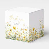 Gele Baby in bloei bloemenwilde bloem Baby shower Bedankdoosjes (Voorkant Zijde)