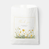 Gele Baby in bloei bloemenwilde bloem Baby shower Bedankzakje (Voorkant)