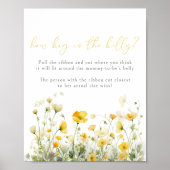 Gele Baby in bloei Wildflower buik grootte spel Poster (Voorkant)