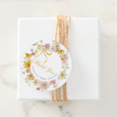 Gele Baby in Bloom Bow Dank u Bedankjes Labels (In situ)