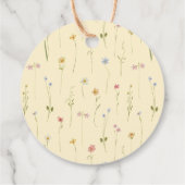 Gele Baby in Bloom Bow Dank u Bedankjes Labels (Achterkant)