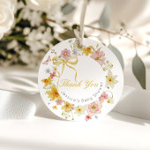 Gele Baby in Bloom Bow Dank u Bedankjes Labels