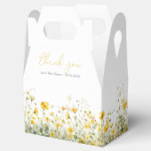 Gele Baby in Bloom Wildflower Baby shower Gable Bedankdoosjes (Geopend)