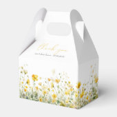 Gele Baby in Bloom Wildflower Baby shower Gable Bedankdoosjes (Voorkant Zijde)