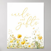 Gele Baby in Bloom Wildflower Kaarten & Cadeaubord Poster (Voorkant)